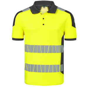 HAVEP POLO HI-VIS 10080 GEEL/CHARCOAL MT M