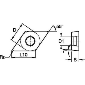 4169997-POSITIVE INSERT GEO FP DCMT11T304FP WP15CT