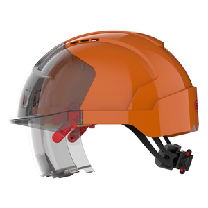 ELMETTO EVO VISTA LENS VENTILATO CON OCCHIALE INTEGRATO ARANCIO/GRIGIO AMB170-00M-900