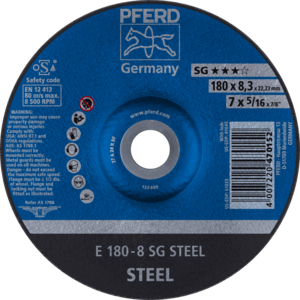 PFERD Reinforced grinding wheel E 178 8 A 24 R SG/22,23