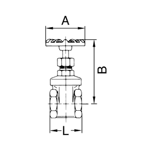 250.37 ES Muffen-Absperrschieber, Edelstahl 1.4401/1.4408, G 1 1/4
