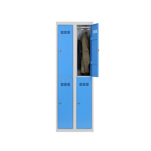 VESTIAIRE CASES 2 COL. 2 CASES CORPS RAL 7035/PORTES RAL 5012