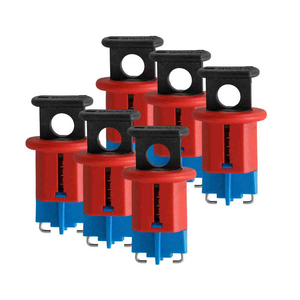PACK 6 MINIATURE CIRCUIT BREAKER LOCKOUTS - PIN-IN STANDARD 090848-ELEC. CIRCUIT BREAKER L/O EURO PIS PK 6