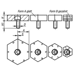 K0023.10 Variable Sechskantklemme Form A