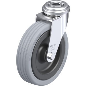 ROULETTE PIVOT. 70KG D.100MM AC BAND.CAOUT 25MM MOY LISSE