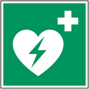 SEGNALETICA DI SICUREZZA ISO â DEFIBRILLATORE ESTERNO DI EMERGENZA 815396 PIC E010-400X400-PE-CRD/1