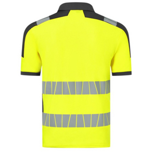 HAVEP POLO HI-VIS 10080 GEEL/CHARCOAL MT M