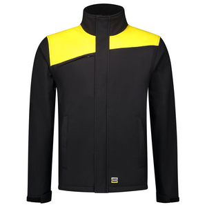 TRICORP SOFTSHELL NADEN 402021 ZWART/GEEL MT S