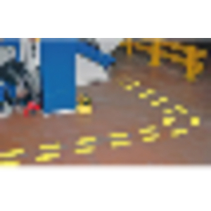 FORME MARQUAGE DES SOLS -LES 100 180MM X 80MM POINTILLES JAUNE