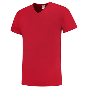 TRICORP T-SHIRT V HALS FIT 101005 ROOD MT XL
