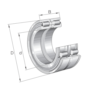 0892242055403-CUSCINETTO RADIALE A RULLI CILINDRICI SL045036-D-PP-2NR-C3-GA22
