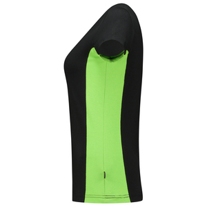 TRICORP T-SHIRT DAME 102003 ZWART/LIME MT L