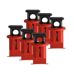 PACK 6 MINIATURE CIRCUIT BREAKER LOCKOUTS - PIN-OUT WIDE 090851-ELEC. CIRCUIT BREAKER L/O EURO POW PK 6