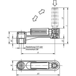 K0268.110802 NOVO.GRIP Handkurbel mit Sicherheits-Zylindergriff