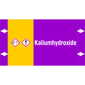 BRADY LEIDINGMERKER 165X90 KALIUMHYDROXIDE