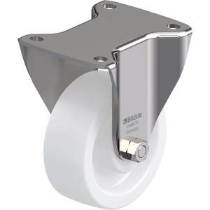 ROULETTE FIXE 750KG D.125MM IN BAND.POLYA 50MM MOY LISSE