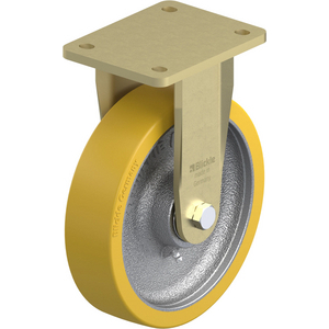 ROULETTE FIXE 1000KG D.200MM AC BAND.POLYU 50MM MOY BILLE