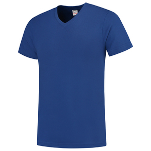 TRICORP T-SHIRT V HALS FIT 101005 ROYAL BLAUW MT M