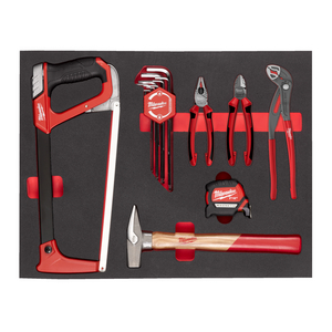 MILWAUKEE FOAM INLAY MET DIVERSE HANDTOOLS (15-DELIG)