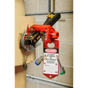 BOX 6 STEEL PADLOCK 38MM SHACKLE KEYED DIFFERENTLY RED 814097-STEEL PADLOCK 38MM SHA KD RED/6