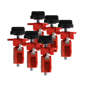 PACK 6 MINIATURE CIRCUIT BREAKER LOCKOUTS - TIE-BAR 090854-ELEC. CIRCUIT BREAKER L/O EURO TB PK 6