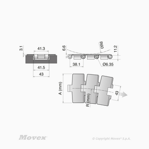 CH. INOX TRAITE 1.4589 SSE 881 BEVEL K325 HB 3048M AU METRE