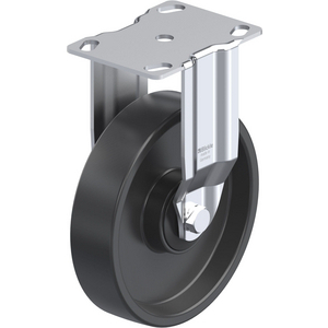 ROULETTE FIXE 120KG D.125MM AC BAND.POLYA 30MM MOY BILLE