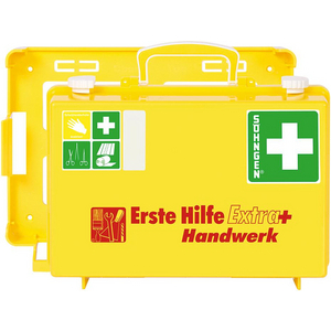 3110030380 Erste-Hilfe-Koffer Extra+ Handwerk, DIN 13157, gelb