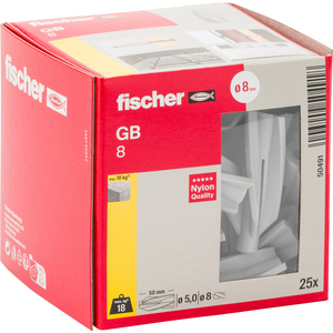 CHEVILLE POUR BETON GB 8 UE=25 (BOITE) / PRIX DU CENT