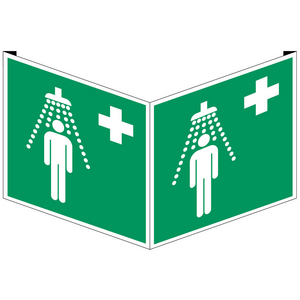 SEGNALETICA DI SICUREZZA ISO â DOCCIA DI EMERGENZA 815731 PIC E012-253X253-VPVC-CRD/1