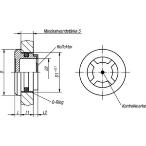 K0446.4440 Einpress-Ölschauglas