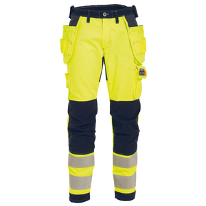 TRANEMO DAMES WERKBROEK HI-VIS FR 587981 GEEL/MARINE MT 40