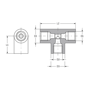 GIUNZIONE A T M10X1 M10X1 M10X1 TUBO 6 506-008