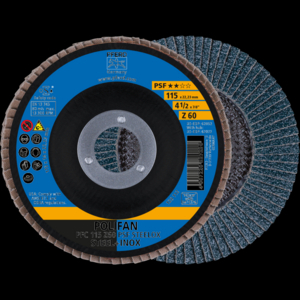 PFERD POLIFAN® flap disc PFC 115 Z 60 PSF/22,23