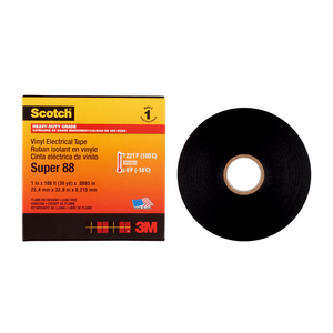 3M SCOTCH PVC ISOLATIETAPE SUPER 88 ZWART 25MM X 33MTR