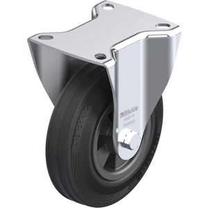 310086-RUOTA CON SUPPORTO FISSO IN LAMIERA DACCIAIO STAMPATA, SUPPORTI VERSIONE SEMI-PESANTI, ATTACC B-VPP 125R