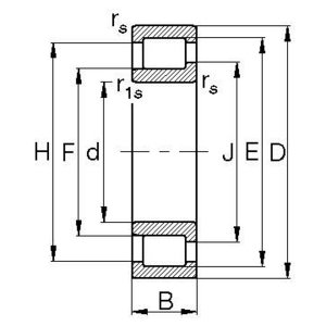 NJ 410-XL-M1-C3 (FAG) Zylinderrollenlager einreihig, Messingkäfig FAG