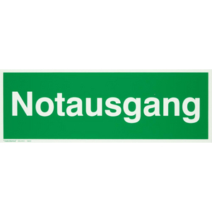 3110029365 Schild Alu 105x297 mm Notausgang