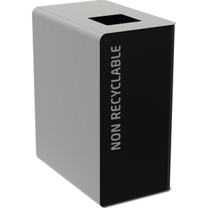 BORNE DE TRI SELECTIF 65L DECHETS NON RECYCL-GRIS/GRIS
