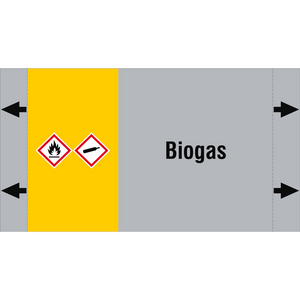 BRADY LEIDINGMERKER 165X90 BIOGAS