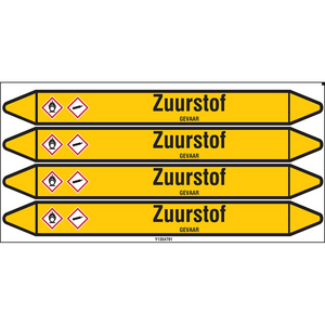 BRADY ZUURSTOF 250X26CARD-T1-P2 KAART A 4 STUKS