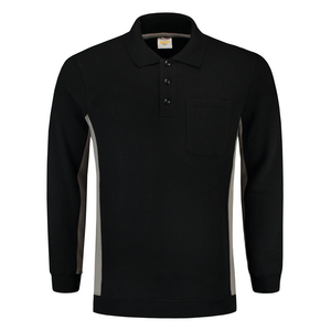 TRICORP POLOSWEATER BORSTZAK 302001 ZWART/GRIJS MT 7XL