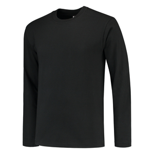 TRICORP T-SHIRT LANGE MOUW 101006 ZWART MT XS