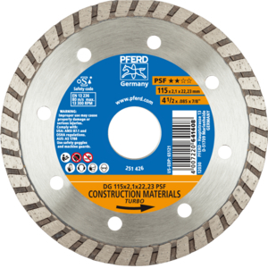 DISQUE DG 115X2,1 22,23 PSF MATERIAUX DE CONS 68011222