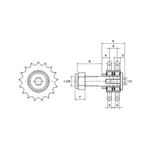 PIGNON TENDEUR / AXE 06B2 17 DTS