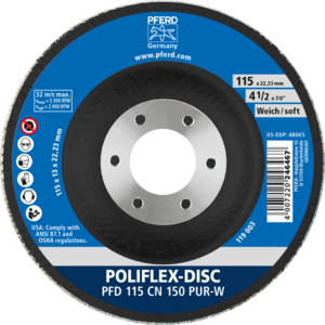 PFERD POLIFLEX SCHIJF PFD 115-22 CN 150 PUR-W