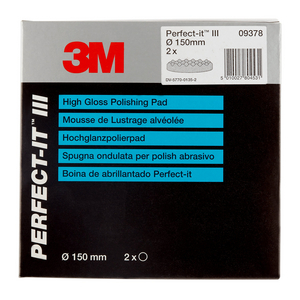 TAMPONE IN SPUGNA PER PASTE ABRASIVE GROSSE PERFECT-IT, NERO, ONDULATO, 150 MM, 09378 7000032135