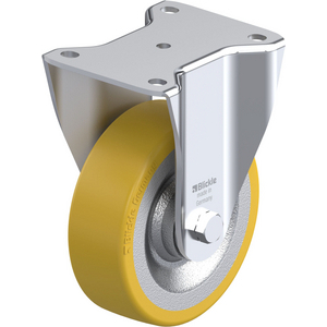 ROULETTE FIXE 650KG D.150MM AC BAND.POLYU 50MM MOY BILLE