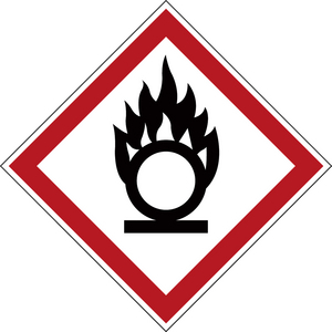 ETICHETTA ADESIVA 4 GHS SYMBOL OXIDIZING ON CARD 811688-PIC 1803-100 100-B7541-CRD