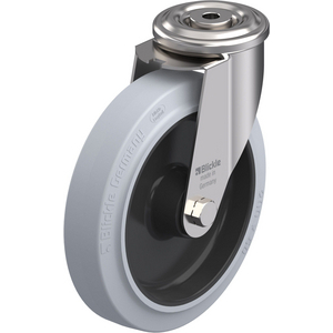 ROULETTE PIVOT. 300KG D.200MM IN BAND.CAOUT 50MM MOY R.INOX